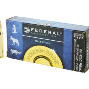 FEDERAL POWER-SHOK 22-250 REM 55GR SOFT POINT