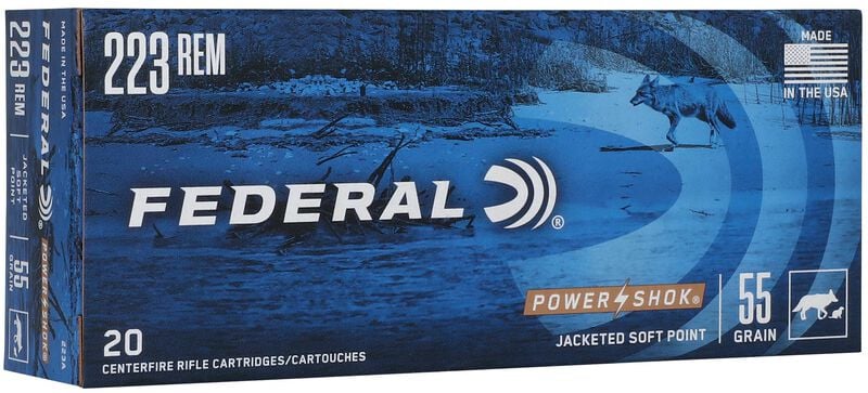 FEDERAL POWER-SHOK 223 REM 55GR SOFT POINT